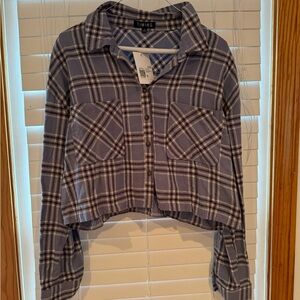 NWT Forever 21 cropped flannel